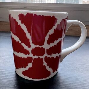 Crate&Barrel Red and White Bow Mug